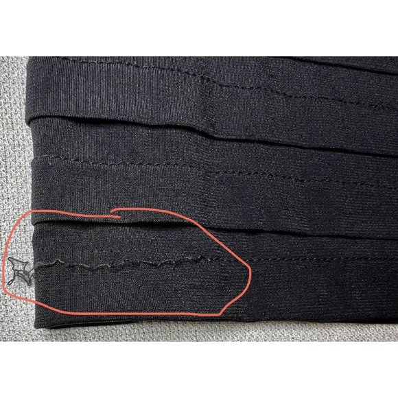 Long Tall Sally Black Shutter Dress Square Neck Pencil Stretchy Size 8 Sexy - Picture 16 of 16